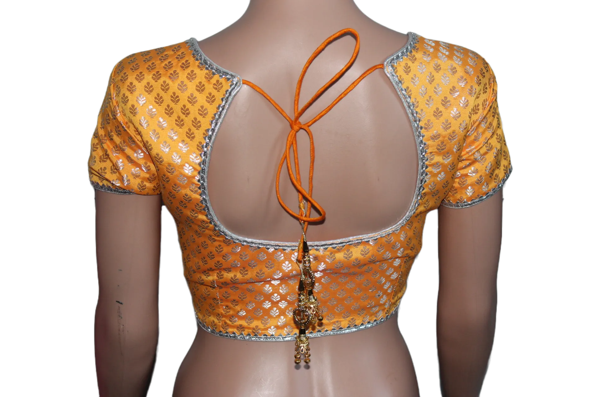 Beautiful Dark yellow Banarasi brocade blouse| Readymade Blouse