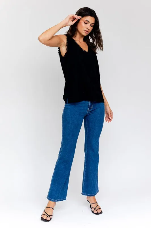 Brooke Edgy Frayed Top