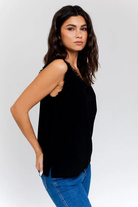 Brooke Edgy Frayed Top