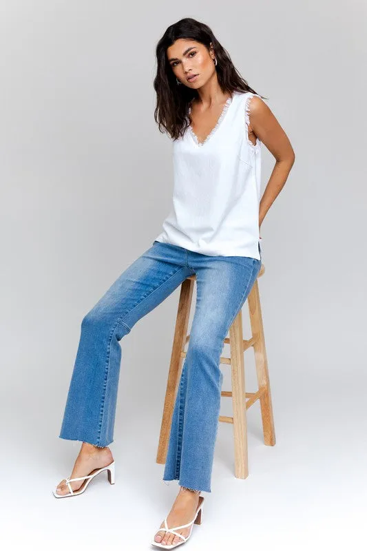 Brooke Edgy Frayed Top