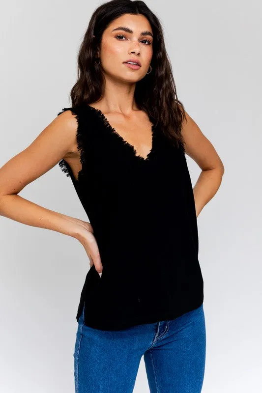 Brooke Edgy Frayed Top