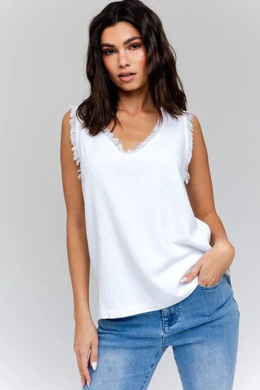 Brooke Edgy Frayed Top