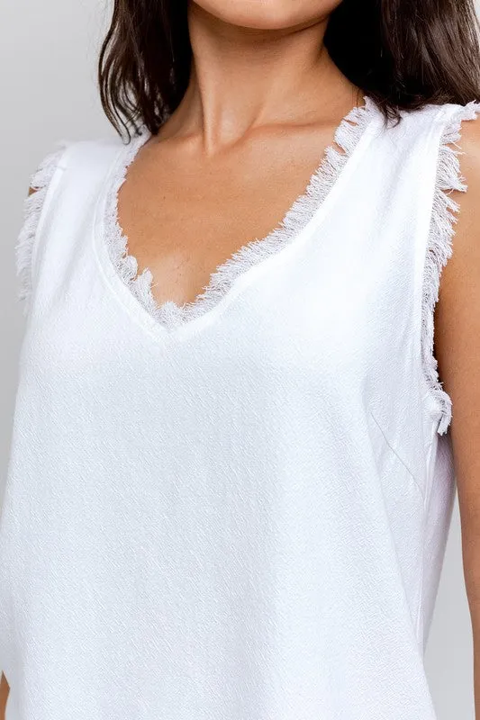 Brooke Edgy Frayed Top