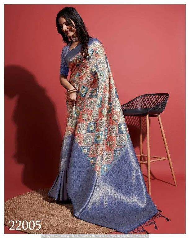 Contemporary Charm: Digital Printed Soft Silk Sarees in Purple