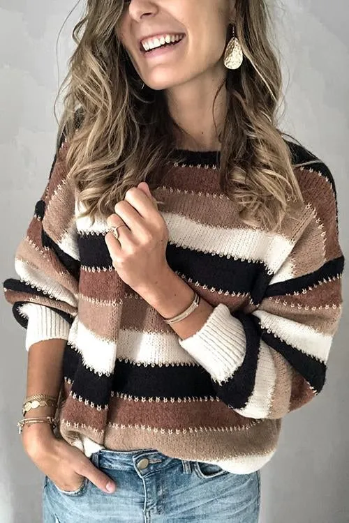 Cozy Attitude Stripe Sweater