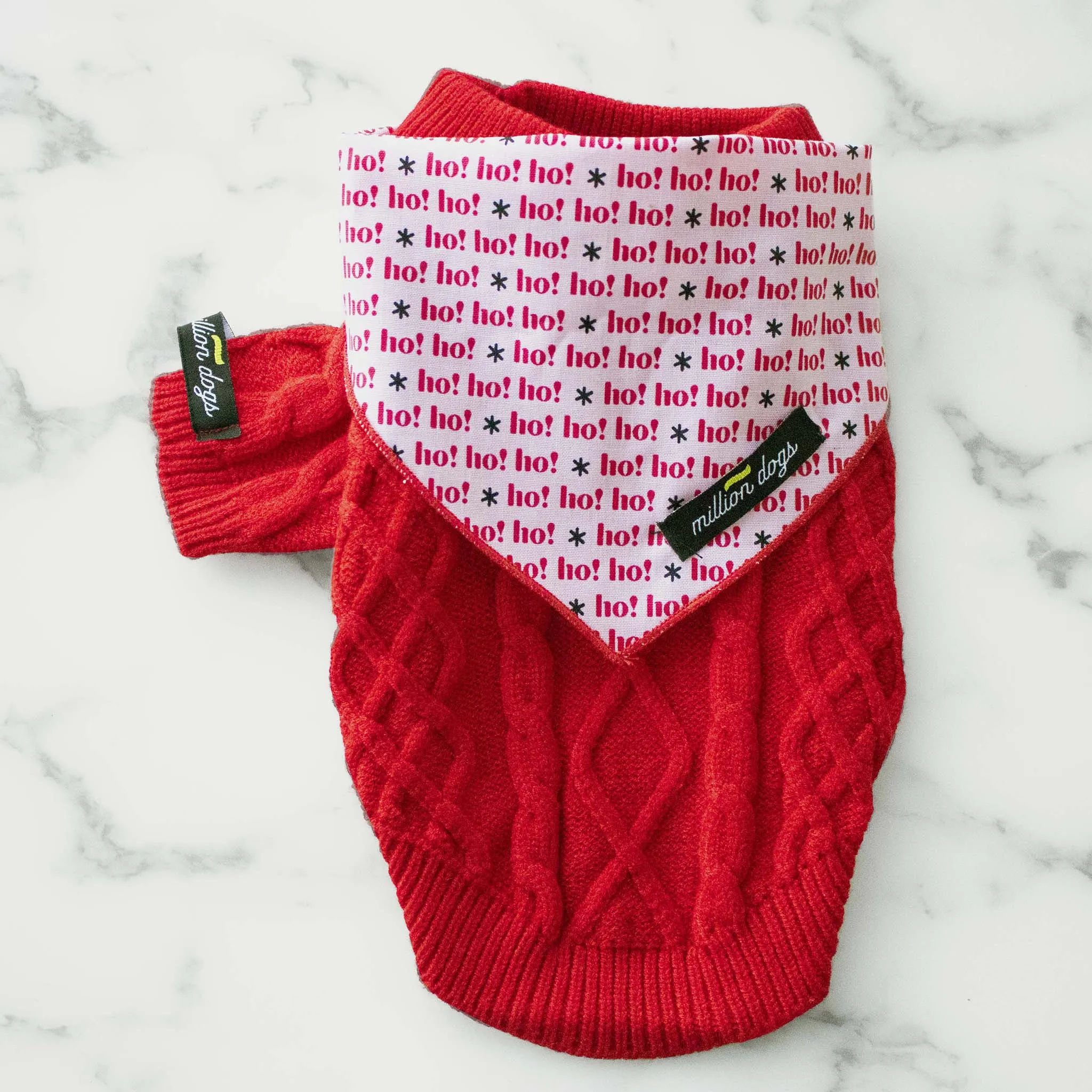 Cozy Red Cable Knit Dog Sweater