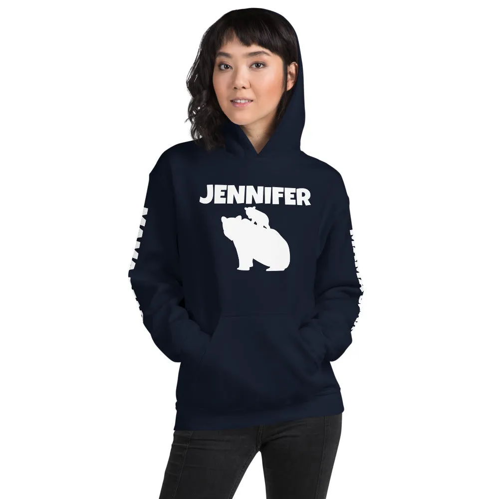 Custom Name Bold Mama Bear Personalized Unisex Heavy Blend Hoodie | Gildan 18500
