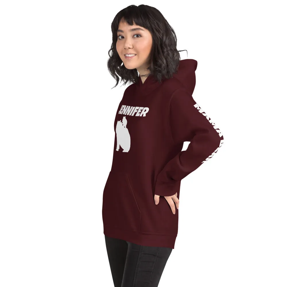 Custom Name Bold Mama Bear Personalized Unisex Heavy Blend Hoodie | Gildan 18500