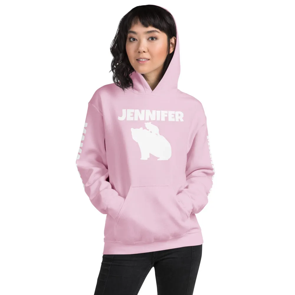 Custom Name Bold Mama Bear Personalized Unisex Heavy Blend Hoodie | Gildan 18500