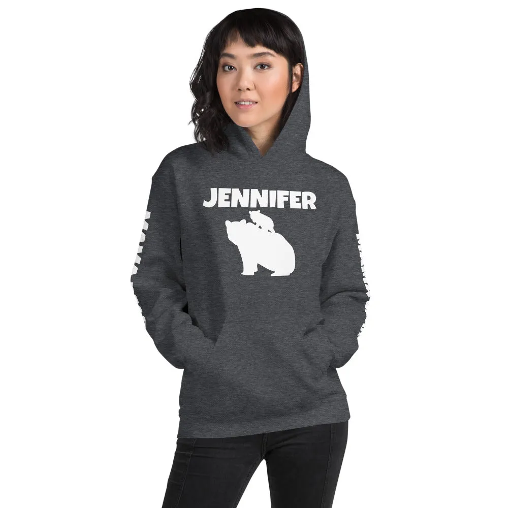 Custom Name Bold Mama Bear Personalized Unisex Heavy Blend Hoodie | Gildan 18500