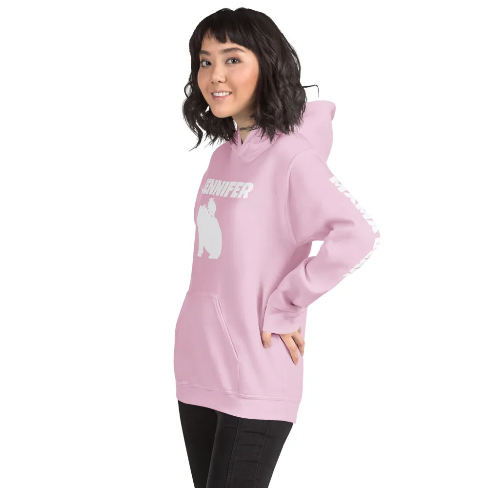 Custom Name Bold Mama Bear Personalized Unisex Heavy Blend Hoodie | Gildan 18500