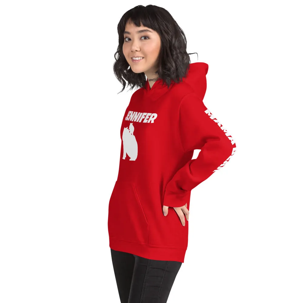 Custom Name Bold Mama Bear Personalized Unisex Heavy Blend Hoodie | Gildan 18500