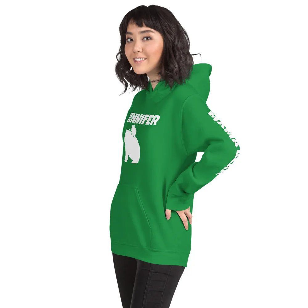 Custom Name Bold Mama Bear Personalized Unisex Heavy Blend Hoodie | Gildan 18500