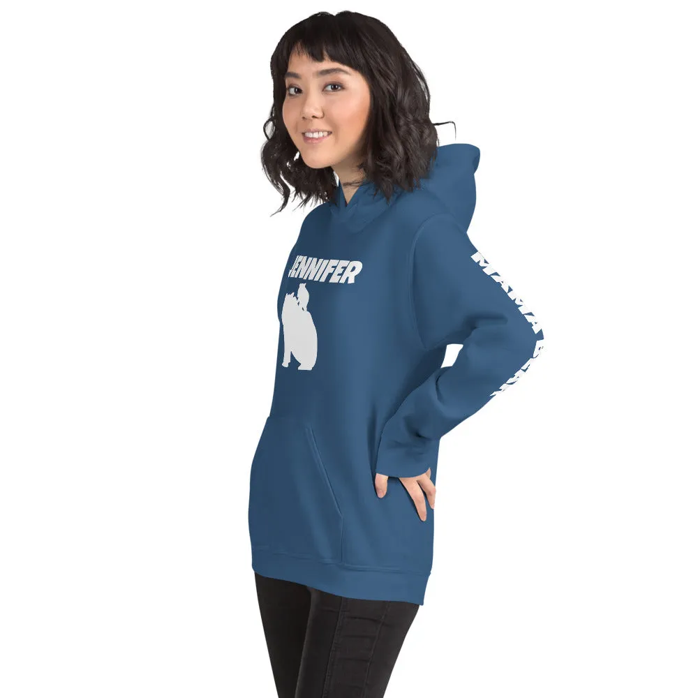 Custom Name Bold Mama Bear Personalized Unisex Heavy Blend Hoodie | Gildan 18500