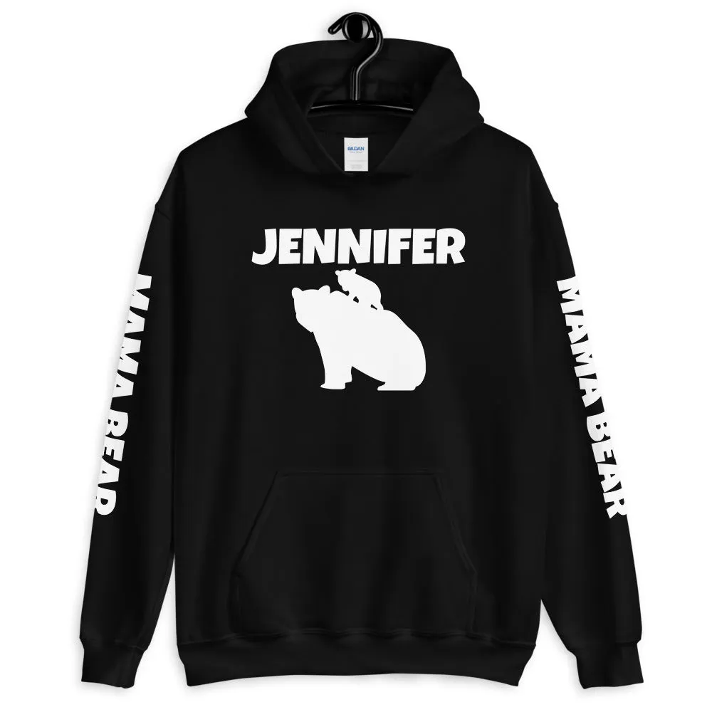 Custom Name Bold Mama Bear Personalized Unisex Heavy Blend Hoodie | Gildan 18500