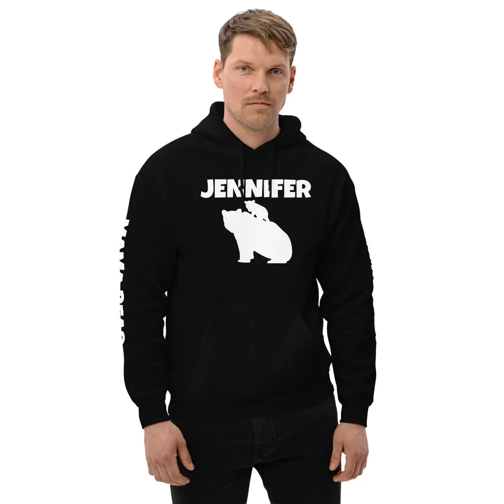 Custom Name Bold Mama Bear Personalized Unisex Heavy Blend Hoodie | Gildan 18500