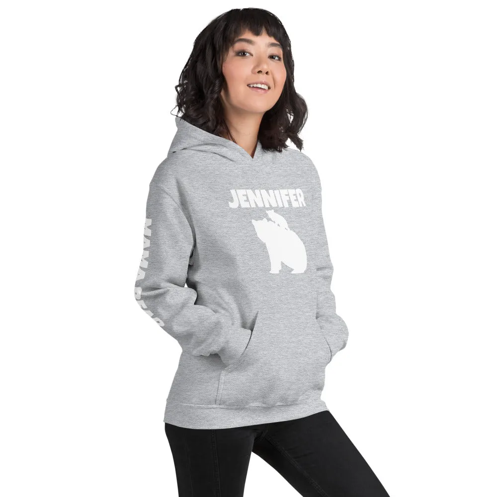 Custom Name Bold Mama Bear Personalized Unisex Heavy Blend Hoodie | Gildan 18500