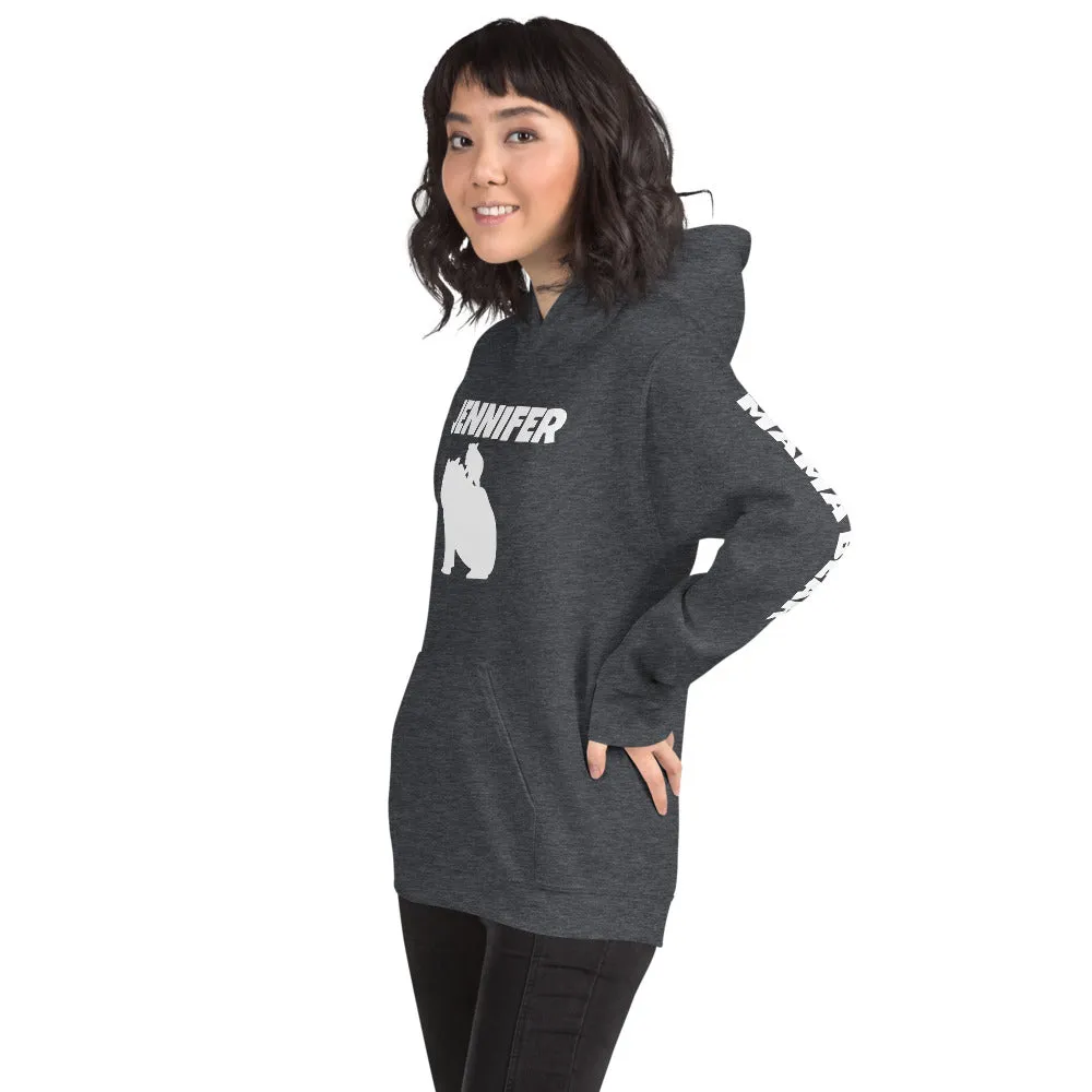 Custom Name Bold Mama Bear Personalized Unisex Heavy Blend Hoodie | Gildan 18500