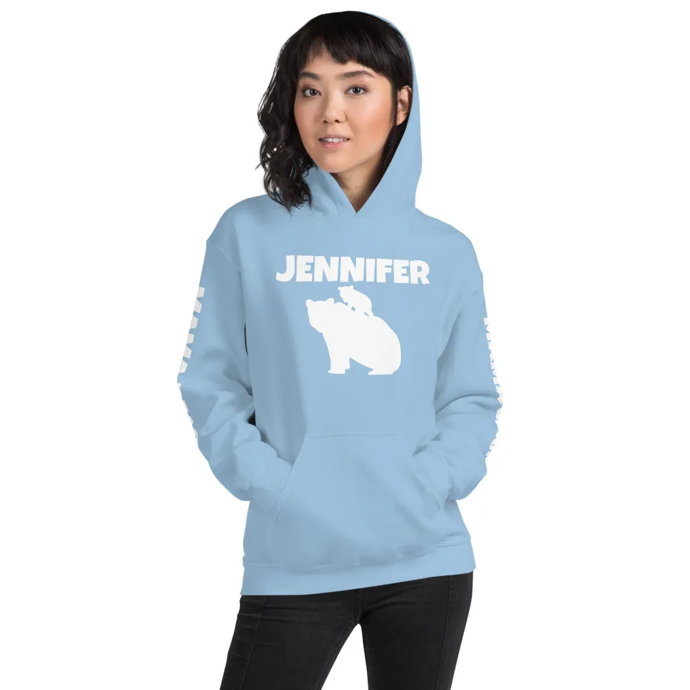 Custom Name Bold Mama Bear Personalized Unisex Heavy Blend Hoodie | Gildan 18500