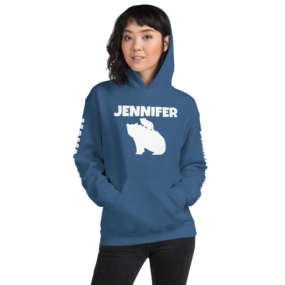 Custom Name Bold Mama Bear Personalized Unisex Heavy Blend Hoodie | Gildan 18500