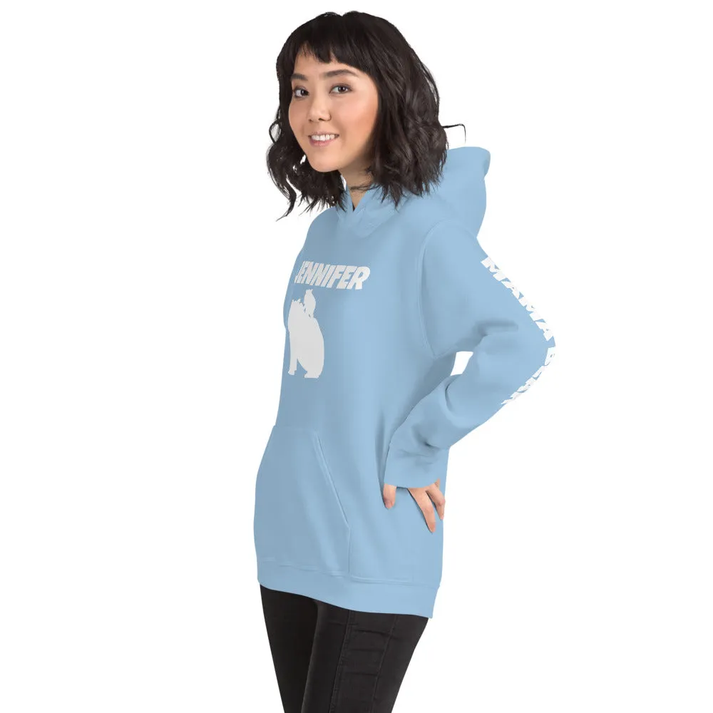 Custom Name Bold Mama Bear Personalized Unisex Heavy Blend Hoodie | Gildan 18500