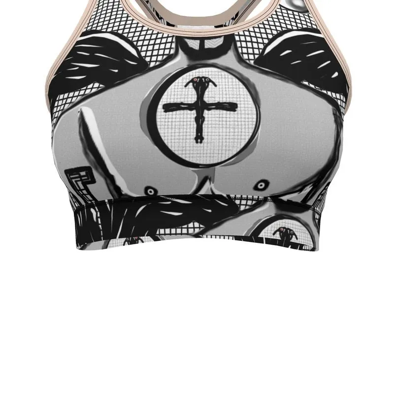 Designer Sports Bra - High-Quality, Handmade Active Wear
