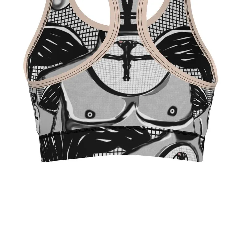 Designer Sports Bra - High-Quality, Handmade Active Wear