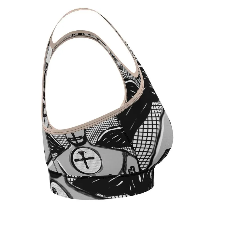 Designer Sports Bra - High-Quality, Handmade Active Wear
