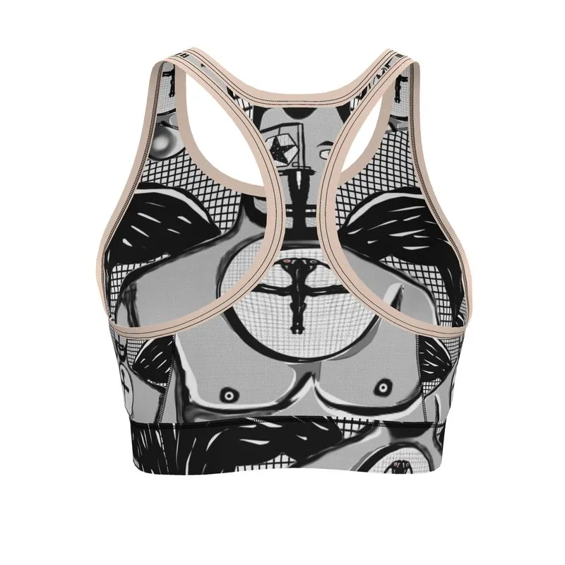 Designer Sports Bra - High-Quality, Handmade Active Wear