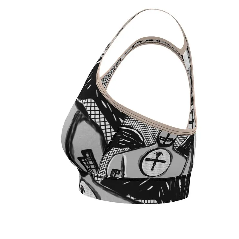 Designer Sports Bra - High-Quality, Handmade Active Wear