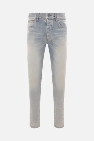 Distressed Stack Stretch Denim Jeans