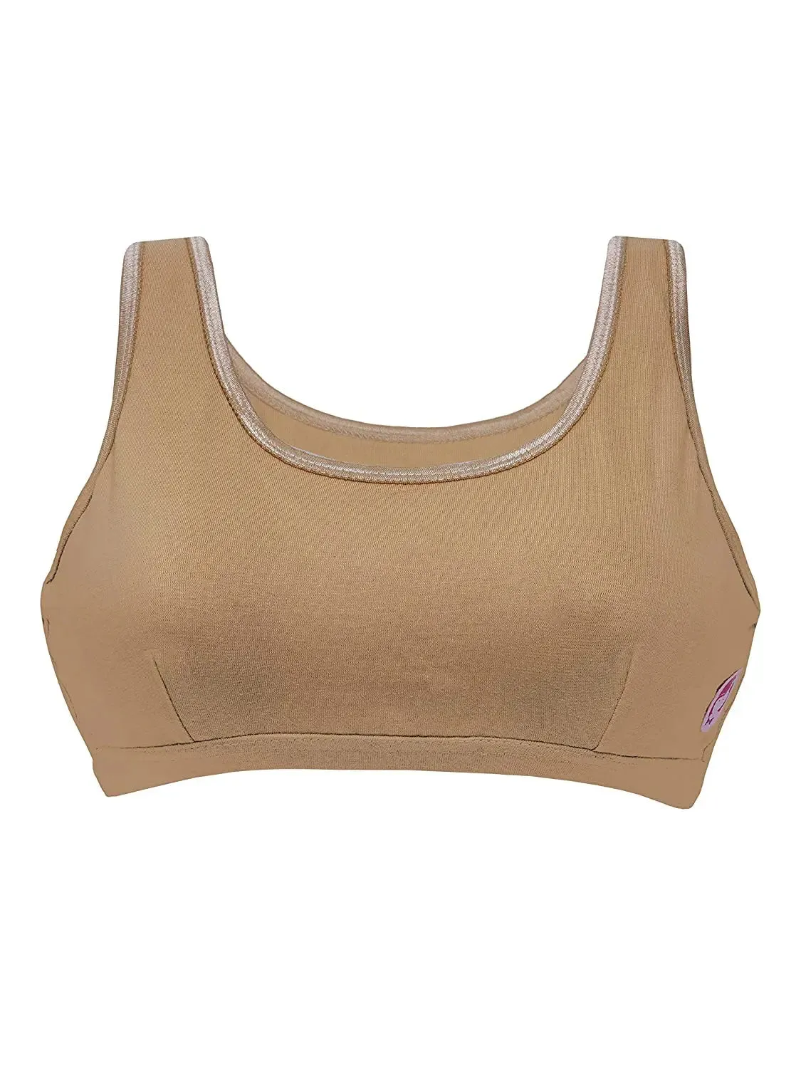 Double-Layer Broad Strap Cotton Yoga Bra | Non-Padded | Printed & Solid Skin & White