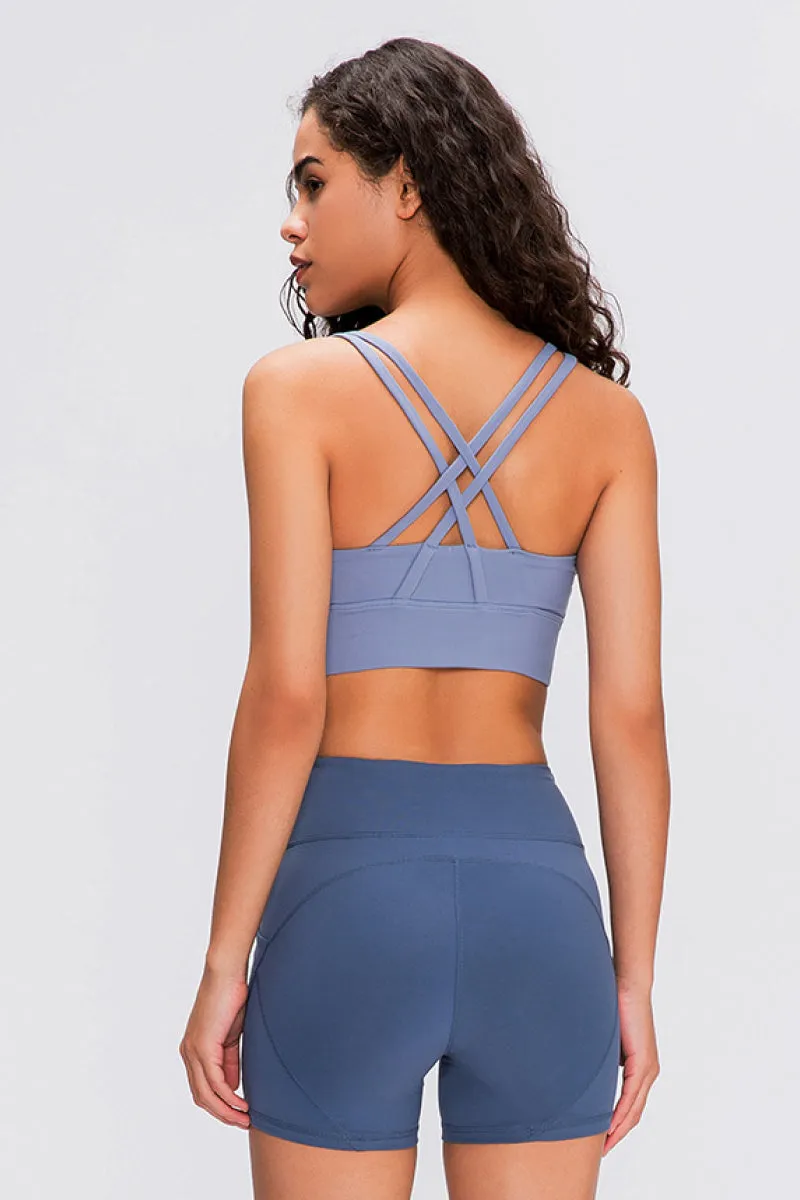 Double X Strap Sports Bra