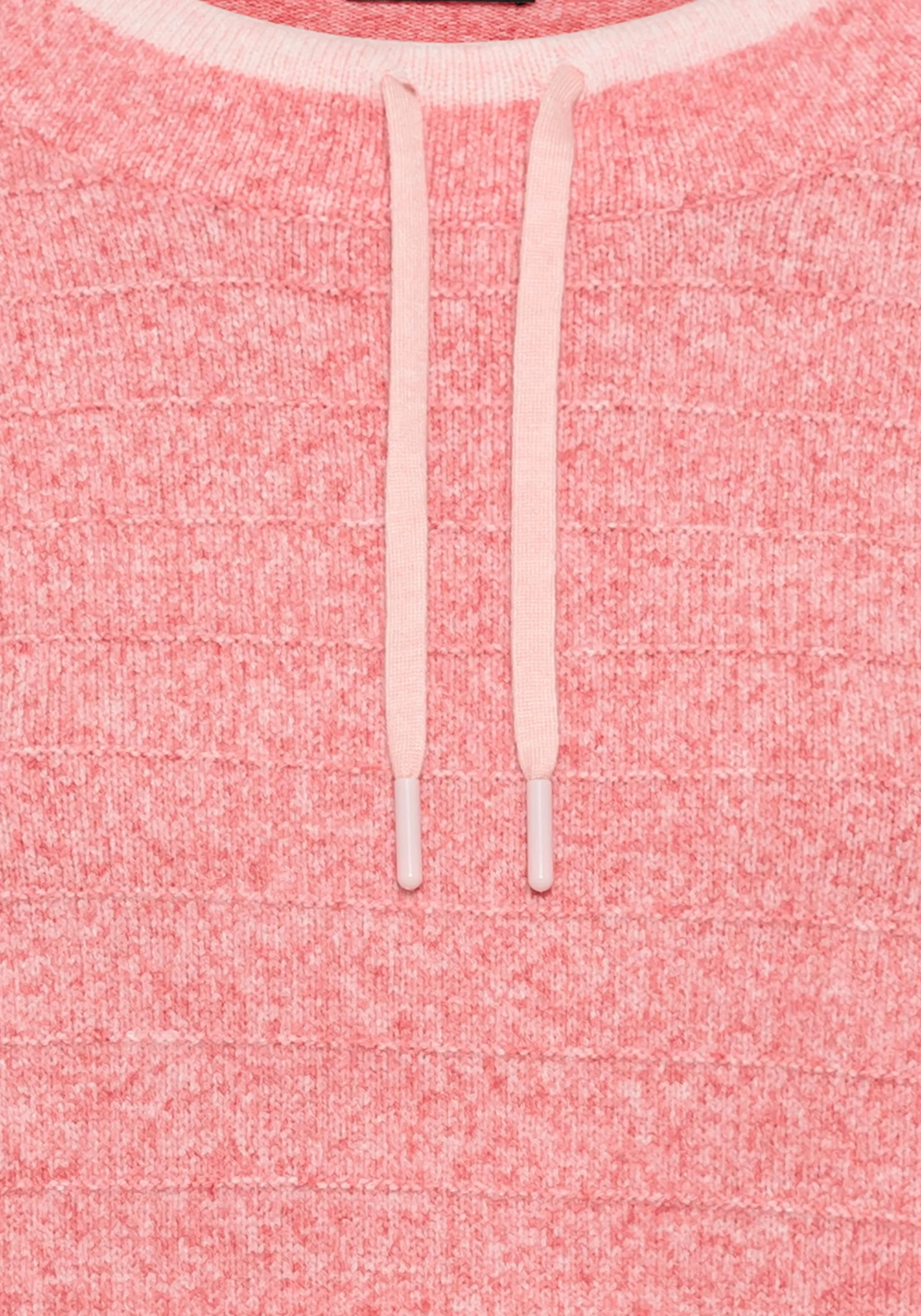 Drawstring Neck Mélange Sweater