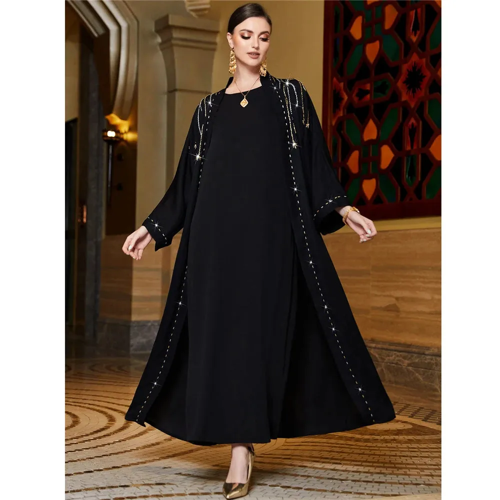 Graceful Diamond Open Abaya
