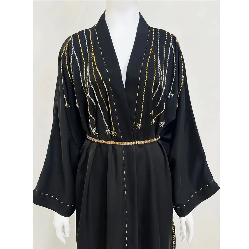 Graceful Diamond Open Abaya