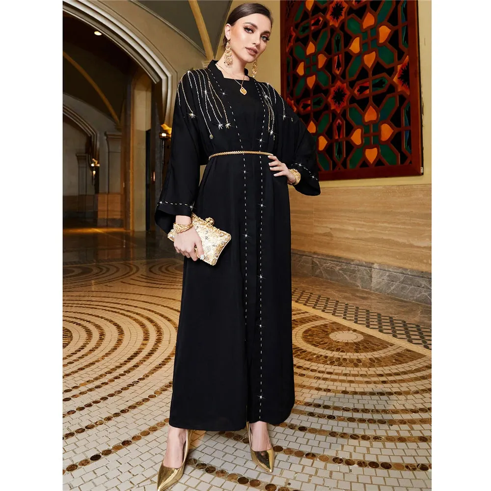 Graceful Diamond Open Abaya