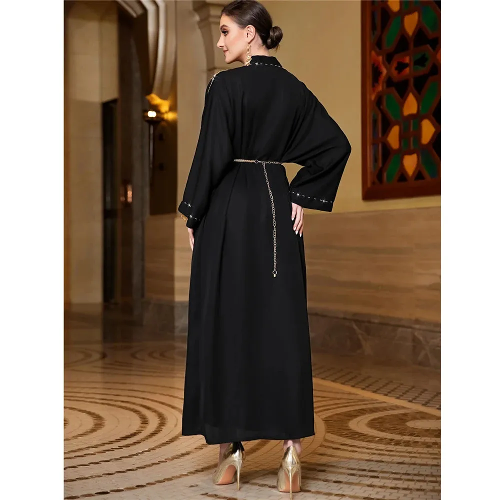 Graceful Diamond Open Abaya