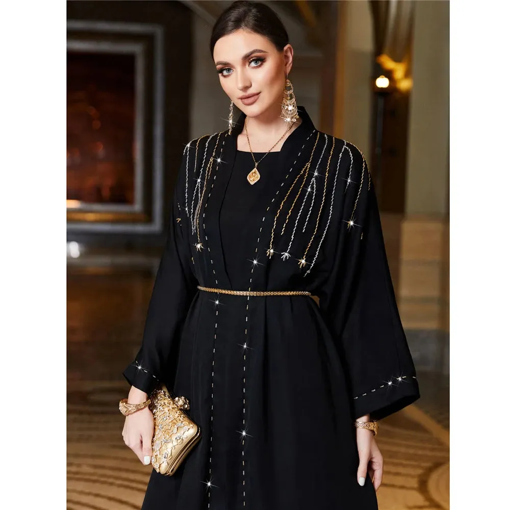 Graceful Diamond Open Abaya