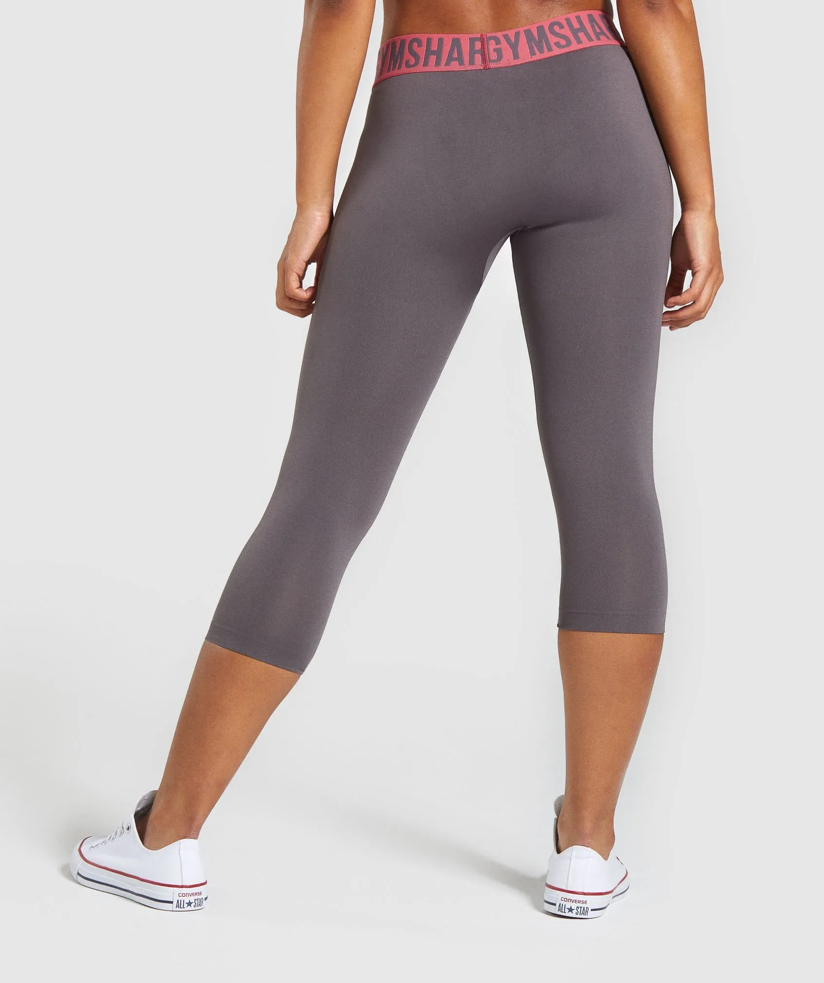 Gymshark Fit Cropped Leggings - Slate Lavender/Rose