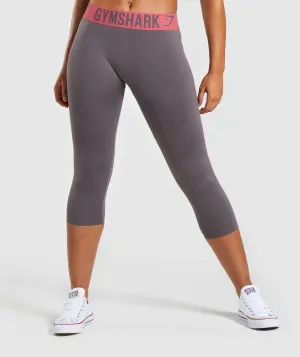 Gymshark Fit Cropped Leggings - Slate Lavender/Rose