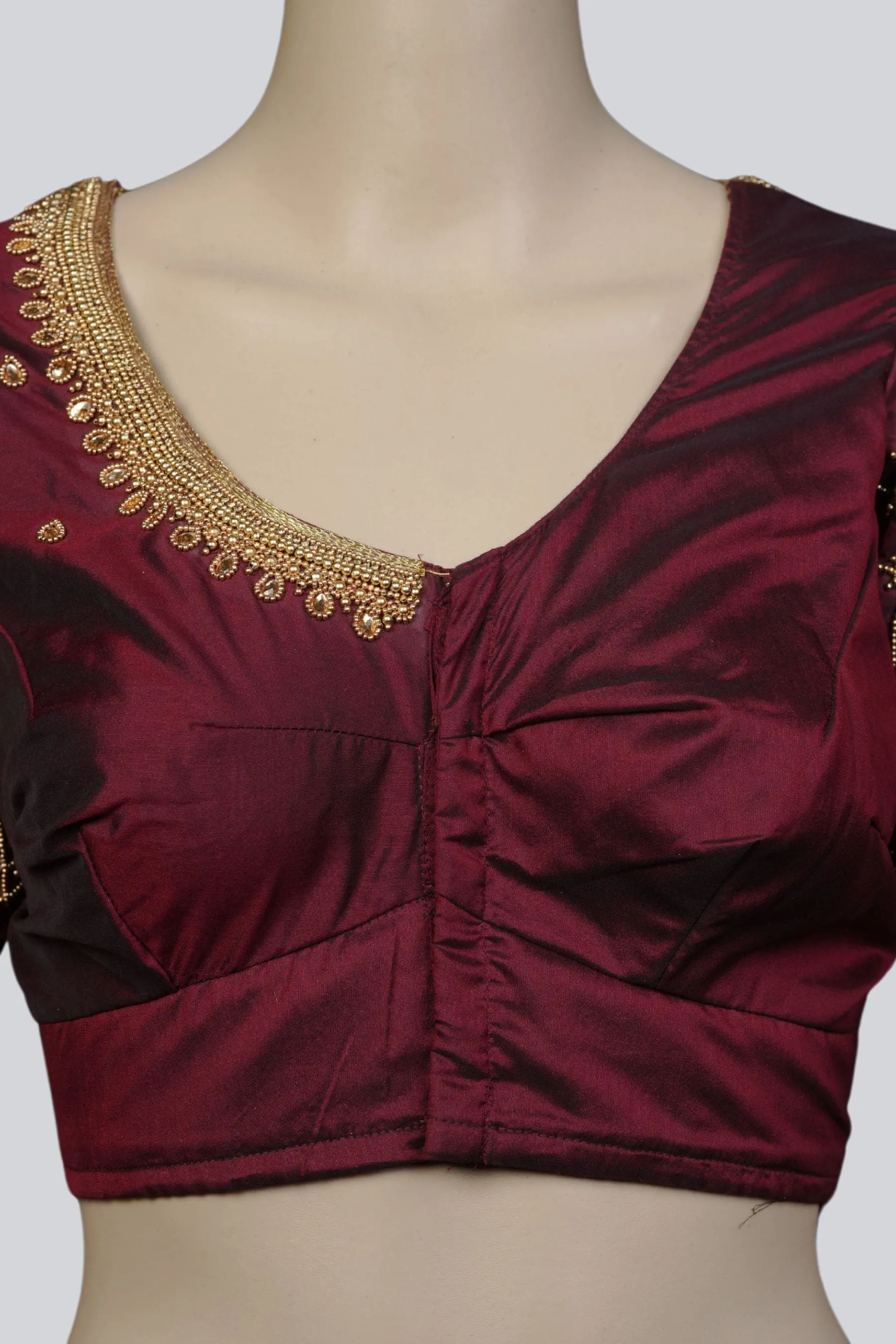 Luxurious Aari-Work Bridal Blouse with Fancy Tassels by JCS Fashions