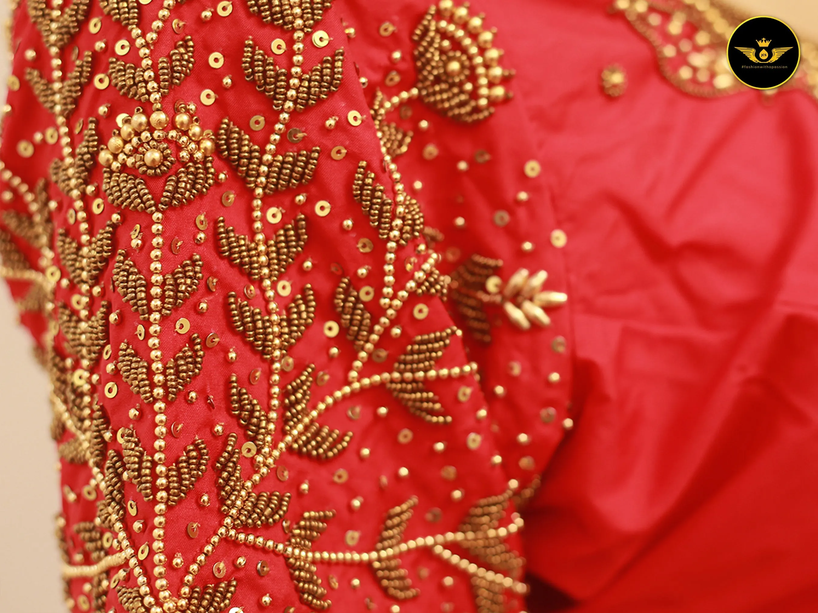 Luxurious Indian Aari Work Silk Blouse With Latkan