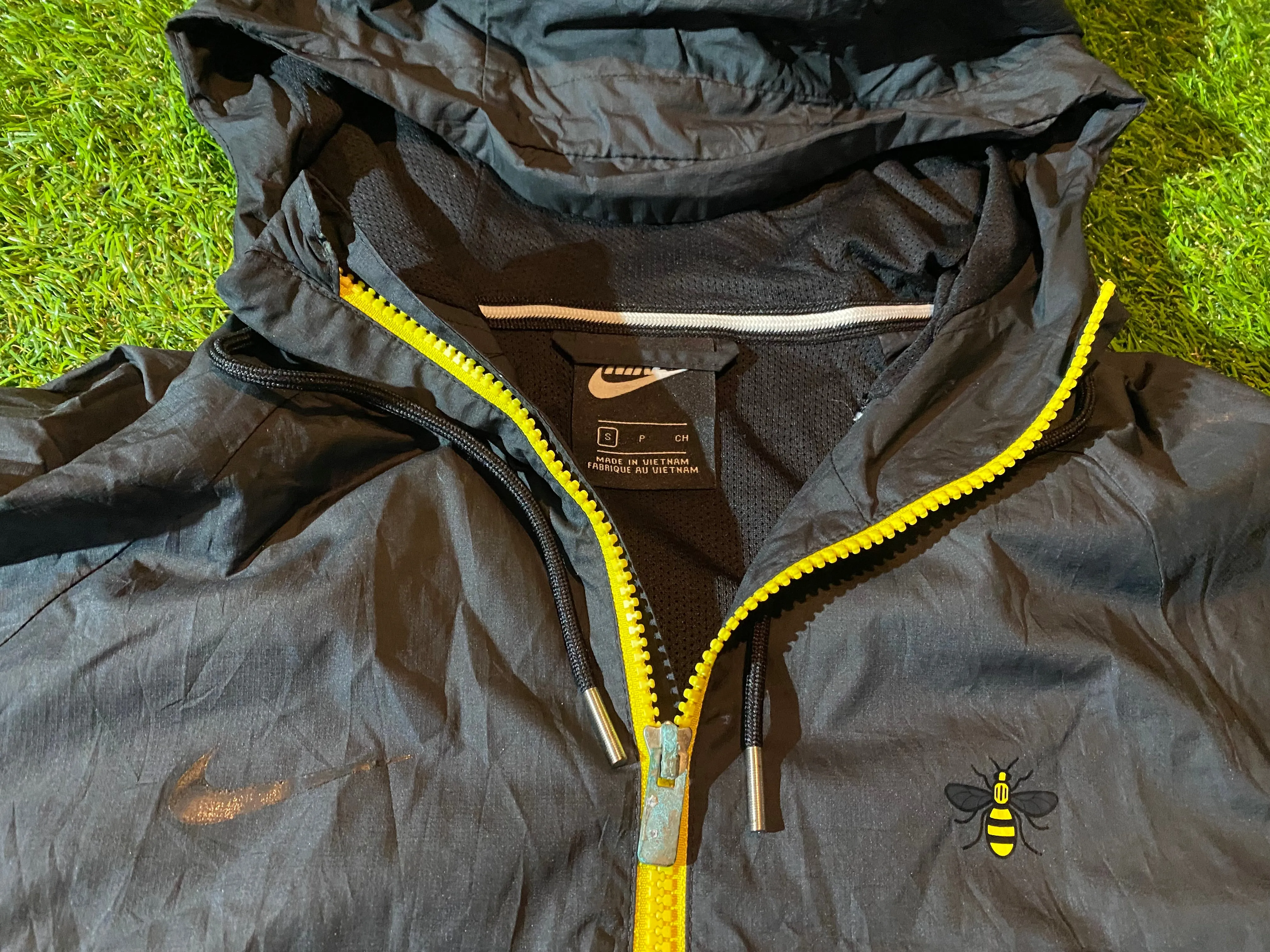 Manchester City England Football Small Mans Nike Made Breathable Lined Hooded Jacket