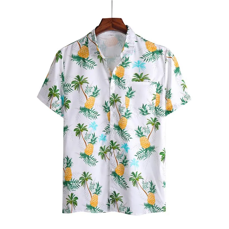 Men'S Coconut Printed Loose Casual Shirt