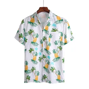 Men'S Coconut Printed Loose Casual Shirt