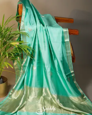 MINT GREEN RAW MANGO BANARASI SAREE