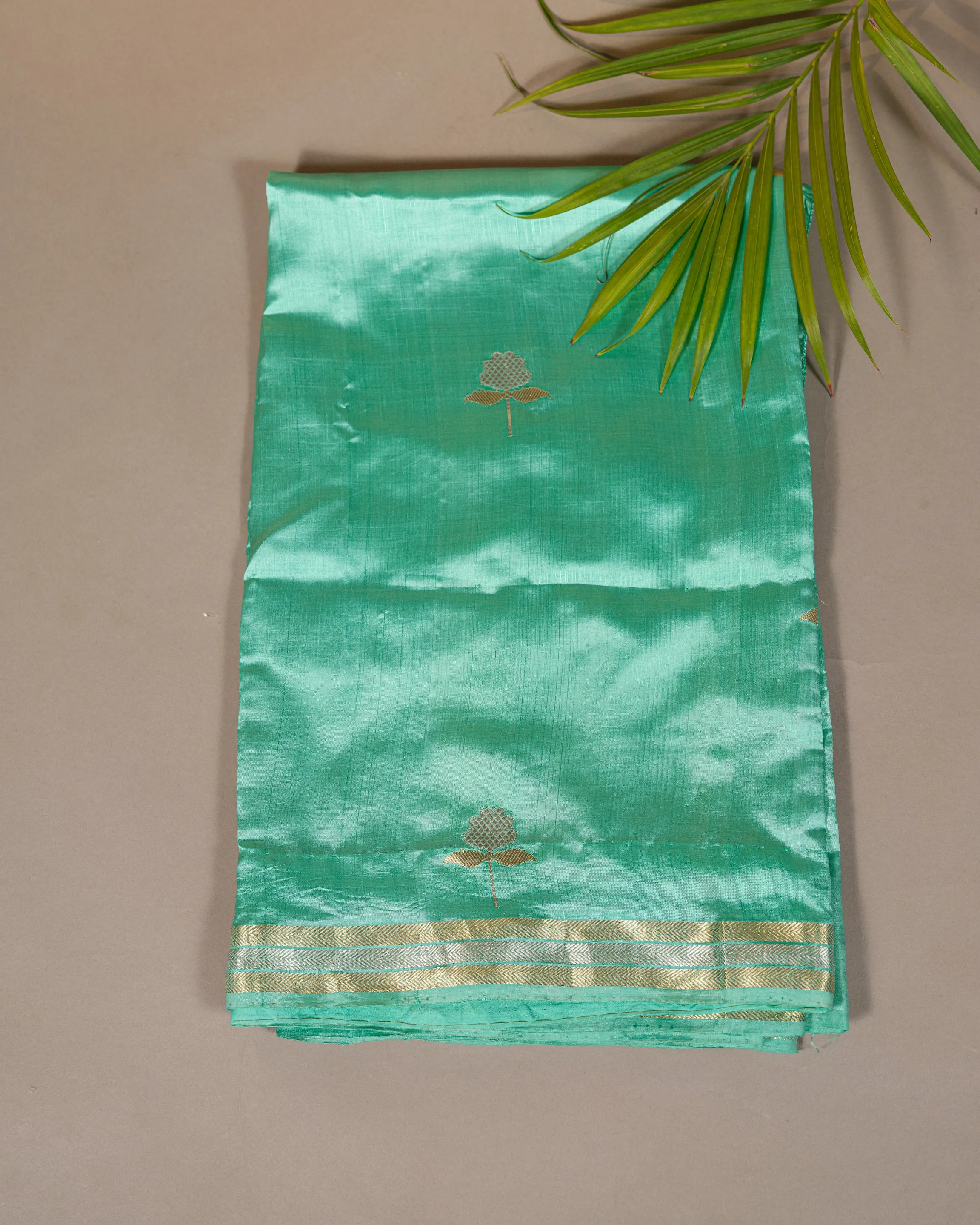 MINT GREEN RAW MANGO BANARASI SAREE