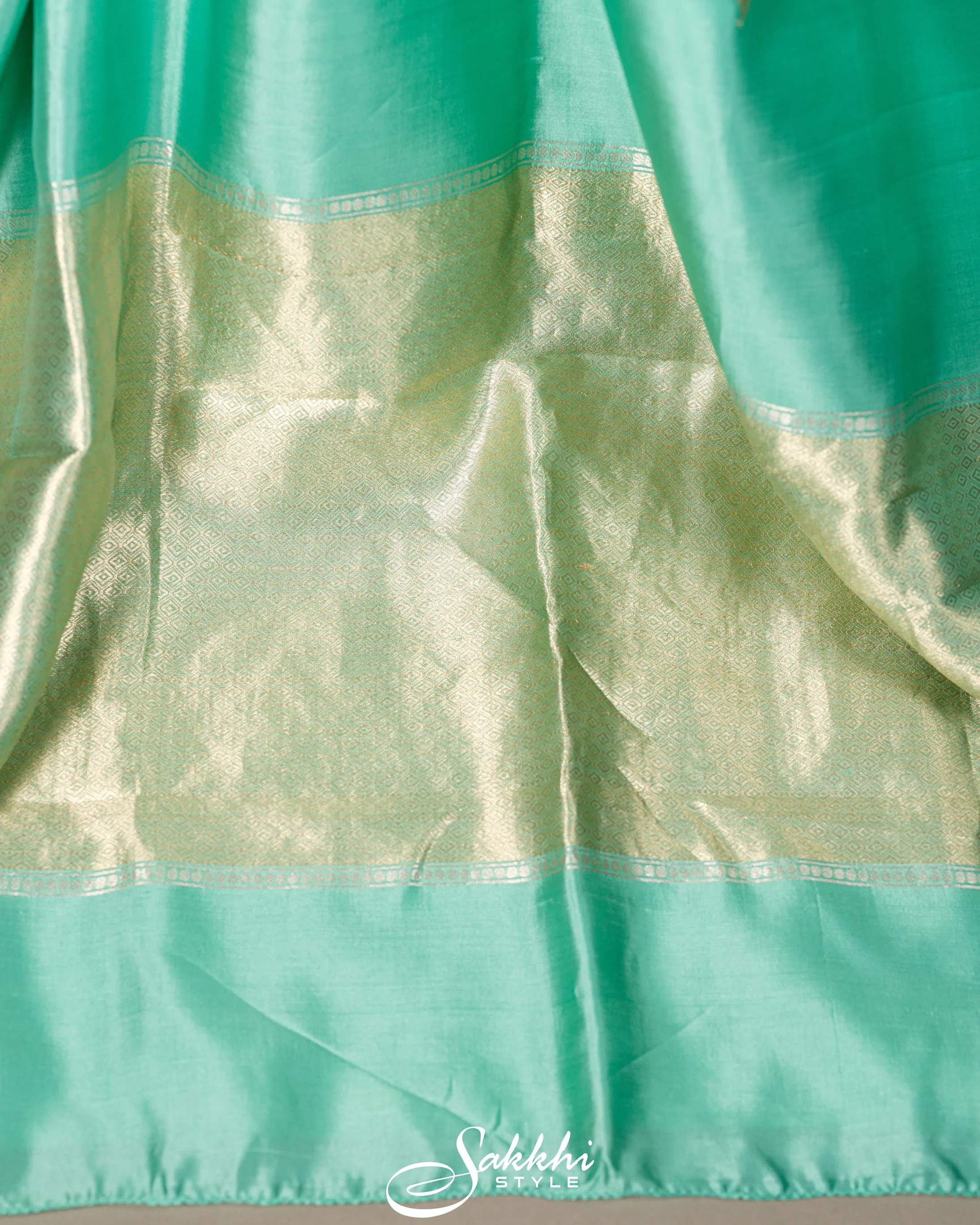 MINT GREEN RAW MANGO BANARASI SAREE