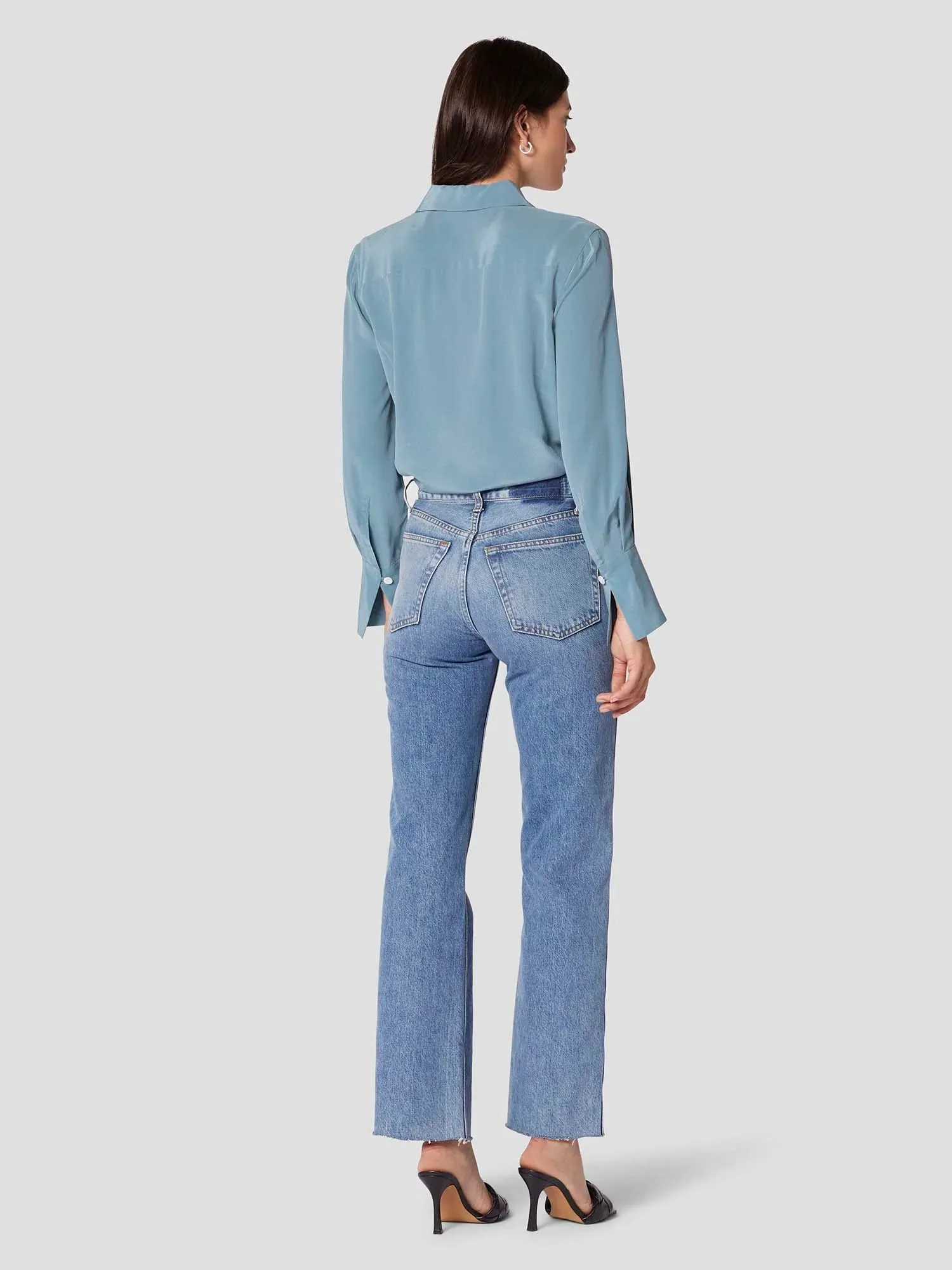NoNothing | luxurious silk shirt in blue